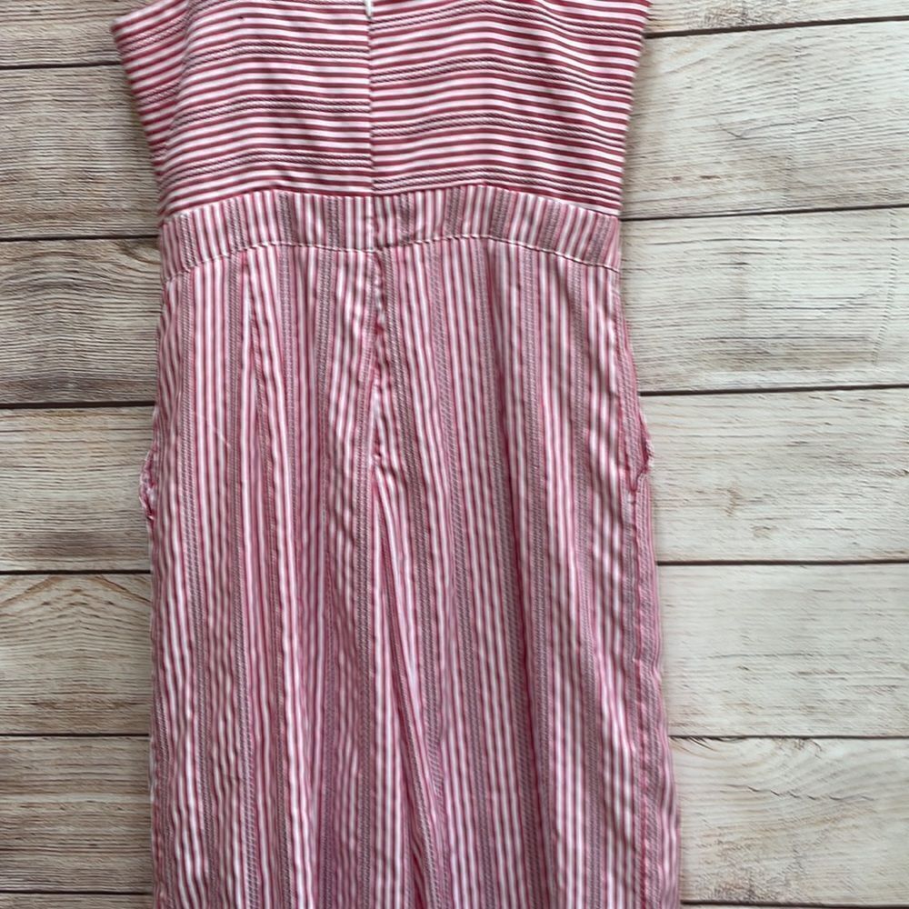 &MERCI WIDE LEG JUMPSUIT IN RED AND WHITE STRIPES - Picture 10 of 10